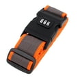 thumbnail image 1 of Cinturón de equipaje con hebilla de liberación de viaje, candado de combinación ajustable de 3 dígitos, banda de equipaje naranja y gris, 5 cm de ancho, 2 m de largo, 1 of 3