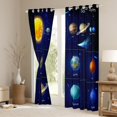 thumbnail image 3 of Universe Themed Curtains Space Blackout Curtains Outer Space Window Curtains Blue Galaxy Planet Print Bedroom Curtains Solar System Universe Room Decor for Teens,2 Panels 52"Wx84"L, 3 of 5