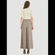 thumbnail image 5 of Pantalones Palazzo Largos de Pierna e Informales de Cintura Alta para Mujer, Talla Regular Caqui L, 5 of 8