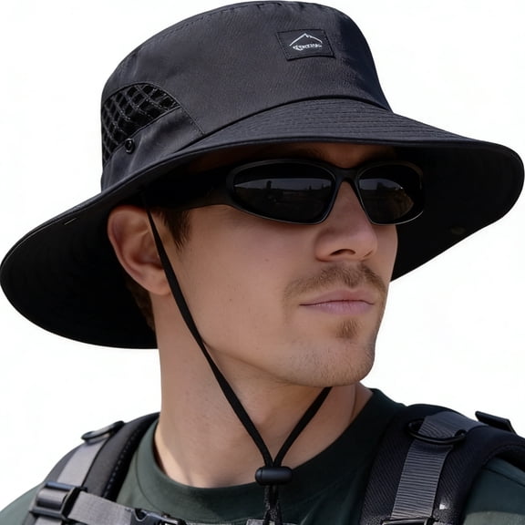 UPF50  Wide Brim Sun Hat for Men Women, UV Protection Hiking Beach Bucket Hats Summer Safari Hat