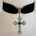 thumbnail image 4 of Black Velvets Pendant Necklace Gothic Vintage Clavicle Chain Black Velvets Choker for Halloween Jewelry Gift, 4 of 8