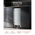 thumbnail image 2 of VEVOR Undercounter Built-in Ice Maker Machine 50 Lbs/Day Reversible Door Outdoor Use, 2 of 9