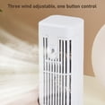 thumbnail image 3 of Aire Acondicionado Portátil, Ventiladores Duales de Bajo Ruido Autico 120 ml de Tanque de Agua Grande Enchufe USB Enfriador de Aire Portátil de 3 Velocidades Gancho Ocul, 3 of 7