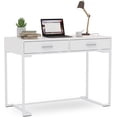 thumbnail image 4 of Tribesigns 40 Inch White Computer Desk, White Writing Desk with 2 Drawers, Modern Simple Study Desk Makeup Vanity Table for Bedroom Small Spaces, 4 of 16