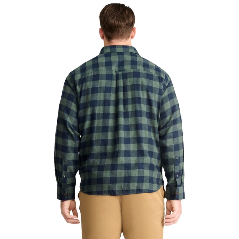 Big & Tall Men's Izod Flannel Button Down Shirt Color: Asphalt Size: 4XB Big & Tall Men's Izod Flannel Button Down Shirt Color: Asphalt Size: 4XB