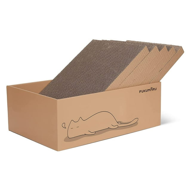Rascador para gatos FUKUMARU cama corrugada 5 almohadillas reversibles 5 en 1