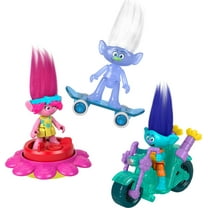 Imaginext DreamWorks Trolls Sparkle & Roll Pack, Poppy Branch & Guy Diamond 6-Piece Figure Set