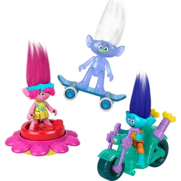 Imaginext DreamWorks Trolls Sparkle & Roll Pack, Poppy Branch & Guy Diamond 6-Piece Figure Set