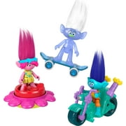 Imaginext DreamWorks Trolls Sparkle & Roll Pack, Poppy Branch & Guy Diamond 6-Piece Figure Set