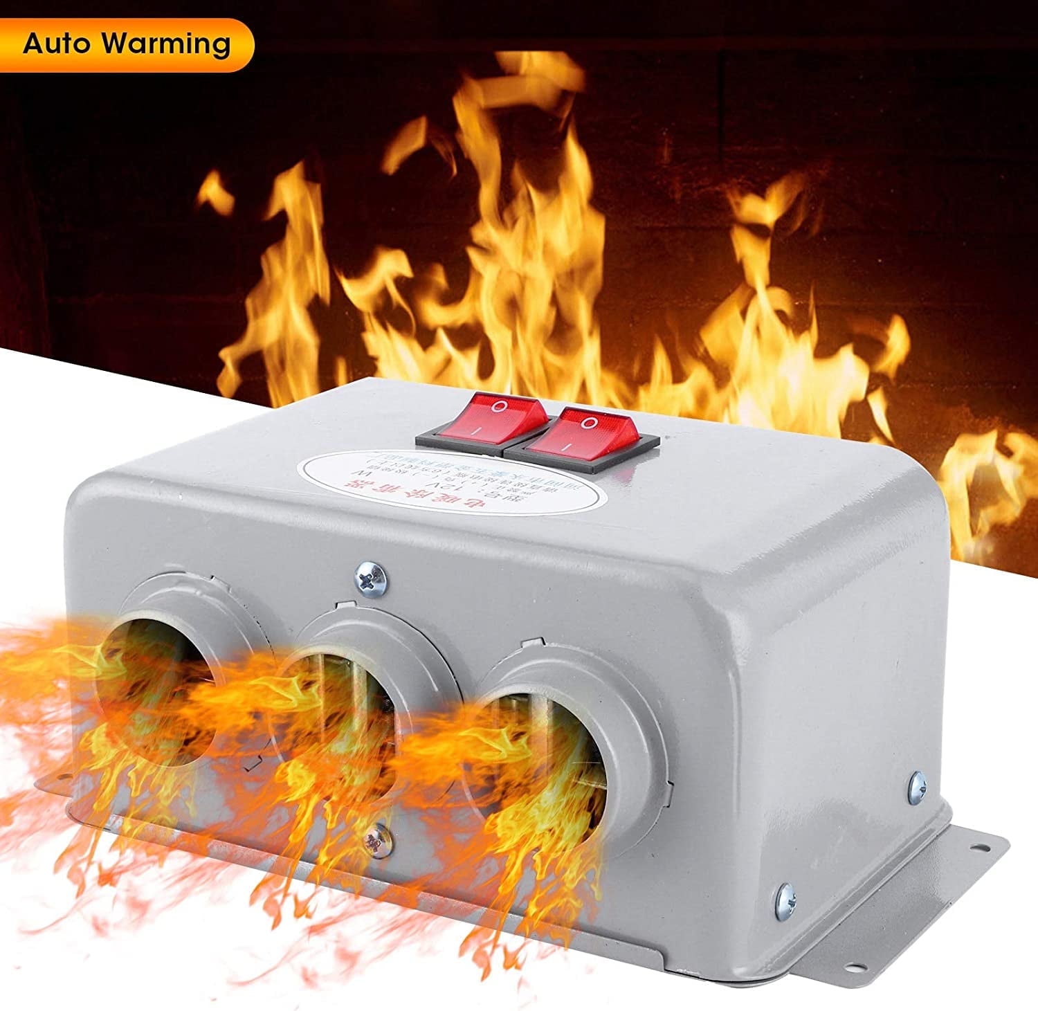 Car Heater Auto Interior Heater Fan,12V 600W‑800W Dual Gear Car Demister Winter Fast Heating Warmer Frost Removing Low Noise Car Windshield Defroster and Defogger for RV Vehicle Trucks Boat(80-100℃)