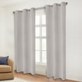 thumbnail image 2 of Superior Blackout Solid Light Filtering Grommet Curtain Panel Set, 46" x 84", Chrome, 2 of 14