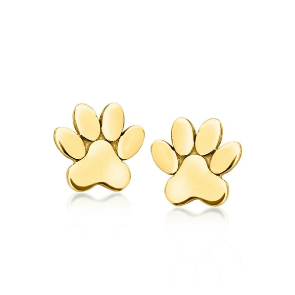 Ross-Simons 14kt Yellow Gold Petite Animal Paw Stud Earrings, Women's, Adult