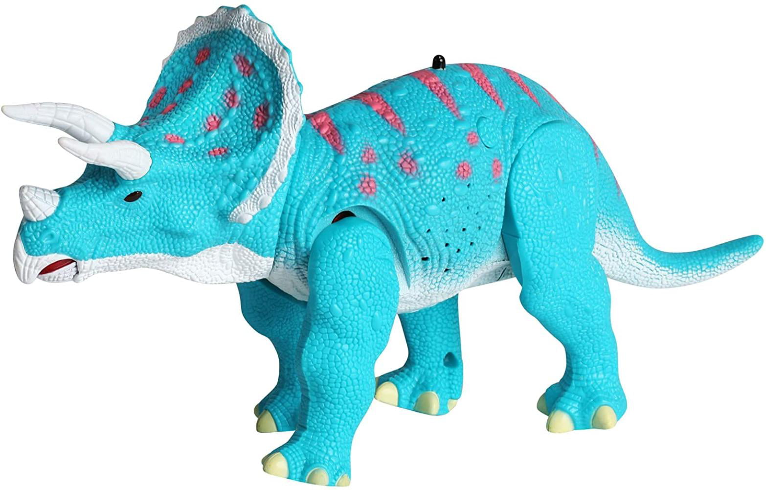 Remote Control Triceratops Dinosaur With Light Effect Walks Turns Head And Roars 