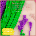 thumbnail image 4 of Paquete de material para ramo de bricolaje hecho a mano con rayas de lana, macarrones de rayas de lana de colores, palitos retorcidos, raíces de lana, 4 of 5