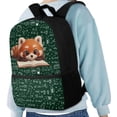 thumbnail image 4 of Uourmeti Red Panda Science Print Large Capacity Backpack, Fine Craftsmanship Multiple Pockets School Backpack Side Mesh Pockets Student Bookbag, 4 of 6