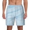 thumbnail image 2 of Picia Light Blue Marble pattern Mens Swim Trunks with Compression Liner Stretch Beach Shorts Quick Dry with Zipper Pockets No-Chafing Board Shorts-XX-Large, 2 of 9