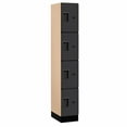 thumbnail image 3 of 12" Wide Four Tier Designer Wood Locker - 1 Wide - 6 Feet High - 18 Inches Deep - Black, 3 of 4