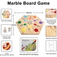 thumbnail image 2 of Juego de mesa Wahoo de canicas original, juego de mesa de madera pintada de doble cara, juego de mesa rápido para 6 y 4 jugadores, 6 colores, 24 canicas, 6 dados para familiares y amigos, 2 of 4