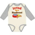 thumbnail image 3 of Inktastic Bloodhound Loved by a (Dog Breed) Boys or Girls Long Sleeve Baby Bodysuit, 3 of 5