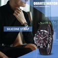 thumbnail image 4 of Jumpingount Hombre Reloj de cuarzo Deportes de negocios Estilo casual Reloj de Correa de silicona Accesorios de muñeca Regalo de Type3 NO3, 4 of 6