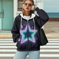 thumbnail image 3 of Yuyamidu Star Hoodie Womens Hoodies Y2k Womens Oversized Sweatshirt Zip Up Jacket Aesthetic Crewneck Sweatshirt Long Sleeve Tops with Pockets XS, 3 of 8