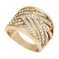 thumbnail image 4 of 18k Gold Plated Crossover X Ring with Crystals, 4 of 4