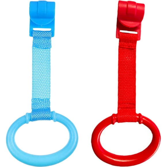 BRIGHTFUFU 2 piezas de cuna de bebé Anillo de aprendizaje de la cuna de pie anillo colgante para niños pequeños