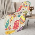 thumbnail image 4 of Yibo Bunny Flower Blanket Flannel Soft and Comfortable Anti-static Bed Sofa Blanket, 4 of 6