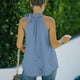 thumbnail image 4 of Top con cuello halter para mujer, camiseta sin mangas con cuello halter para mujer, blusa informal para mujer, camisetas informales para mujer, probadas y confiables, 4 of 6