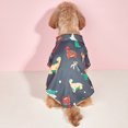 thumbnail image 3 of CBFFDC Pet Outfit Cartoon Dinosaur Print Pet Shirt Short Sleeves Turndown Collar Button Summer Two legged Clothes, 3 of 5