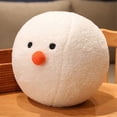 thumbnail image 2 of White Snowball Doll Pillow Plush Toy Ball-Shaped Doll Cartoon Soft Cute Festival Gift for Children 40cm, 2 of 5