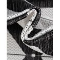 thumbnail image 3 of Unique Loom Outdoor Modern Collection Area Rug (2' x 5' 3" Runner Black and White), 3 of 6