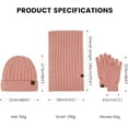 thumbnail image 5 of Womens Winter Beanie Hat Scarf Gloves Set, Winter Knit Touch Screen Gloves Long Scarf Skull Caps Fleece Lined Winter Gift, 5 of 6