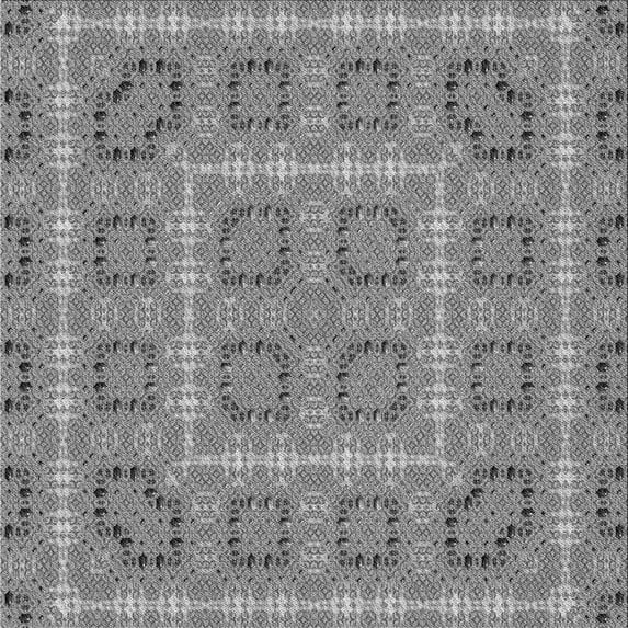 Ahgly Company Machine Washable Indoor Square Transitional Ash Gray Area Rugs, 4' Square