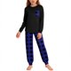 thumbnail image 1 of Conjuntos de blusa y camisa de manga larga con cuello redondo para niños y niñas de 5 a 14 años. Conjunto de top y pantalón con mangas estampadas., 1 of 9
