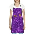 thumbnail image 3 of Pofeuu Purple Glitter Print Aprons with Pockets, Cute Aprons for Kitchen, Cooking, Server, Barber, Chef Apron, 3 of 7