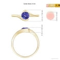 thumbnail image 5 of ANGARA Natural Semi Bezel-Set Solitaire Round Tanzanite Bypass Ring in 14K Yellow Gold for Women (Size-6mm) | December Birthstone, Anniversary, Jewelry Gift for Women | Natural Tanzanite Ring, 5 of 9