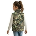 thumbnail image 2 of Garronmavis Cute Green Camo Girls Outerwear Vest Size 5-6 Comfortable Winter Lightweight Sleeveless Jacket with Pocket Fashion Girls Sleeveless Vests 5-6 Stylish Fall Winter Coats, 2 of 7
