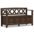 thumbnail image 1 of Pemberly Row Solid Wood Entryway Storage Bench in Natural Aged Brown, 1 of 9