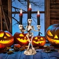thumbnail image 2 of Halloween Decor Halloween Candle Holders with Flameless LED Candle Holders Battery Operated Flickering Lights Candles for Halloween Indoor Home Party, 2 of 4