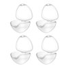 XIRQI 4PCS Portable Transparent Pacifier Storage Box Clip Container Baby Infant Toddler Pacifier Case