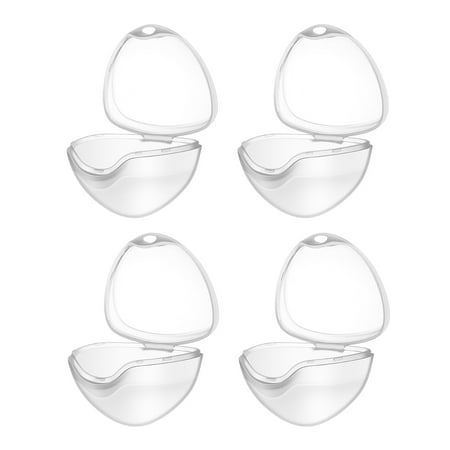 XIRQI 4PCS Portable Transparent Pacifier Storage Box Clip Container Baby Infant Toddler Pacifier Case