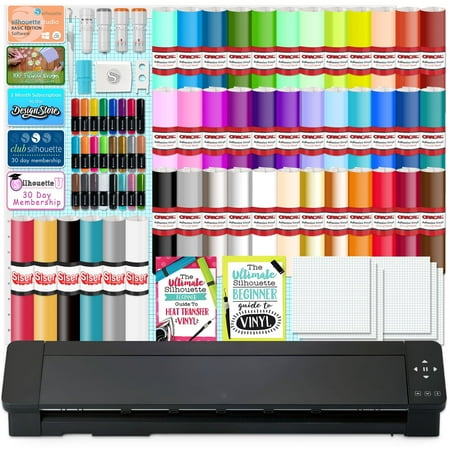 Silhouette Cameo PRO MK-II w/ Advanced Blade Pack, 38 Oracal Sheets, Siser HTV