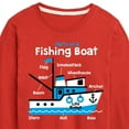 thumbnail image 3 of Instant Message - Transportation - Parts Of A Fishing Boat - Toddler & Youth Long Sleeve Graphic T-Shirt, 3 of 6