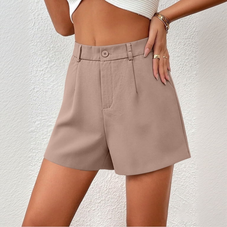 comfy dress shorts Women's Spring Summer Comfy A-Line Dress Shorts High Waist Wide Leg Tailored Trouser Shorts Ideal for Brunch Shopping Weekend Outings