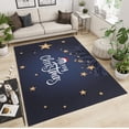 thumbnail image 2 of Area Rugs 3'x4', Merry Christmas Doormat, Gold Stars with Fir Twig Holiday Fashion Art Printed Pattern Washable Area Rug, Soft Comfy Breathable Non Slip Rugs for Kids Bedroom Decor Mats, 2 of 6