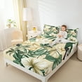 thumbnail image 4 of Manfei Rustic Flower Floral Bed Sheets,Green Monstera Leaf King Sheets,Tropical Plant Leaves Sheet Set For Girl Teens,Luxury Bedroom Decor,4-Piece, 4 of 7