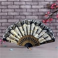 thumbnail image 2 of 1PC Rose Lace Fan Dance Wedding Party Bride Hand Fan Style Folding Fan Decoration, 2 of 3