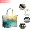 thumbnail image 2 of Beige Gold Teal Splash Pattern Travel Tote Bags for Women Carry On,Large Weekender Bags for Women Travel,Multi Functional Duffle Bag for Work,Shopping,Sports, 2 of 5