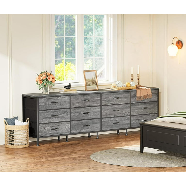 70 Inch Dresser for Bedroom, TV Stand for 65, 75, 80 Inch TV, 12 Fabric  Drawer Long Dresser, Large Storage Organizer Unit, Wide Chest of Drawer  with Storage, for Living Room, Grey - Walmart.com